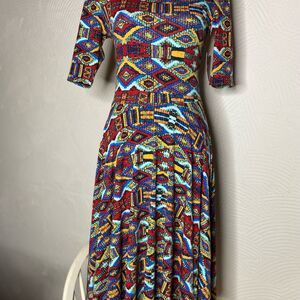 LuLaRoe Nicole Geometric Midi Dress